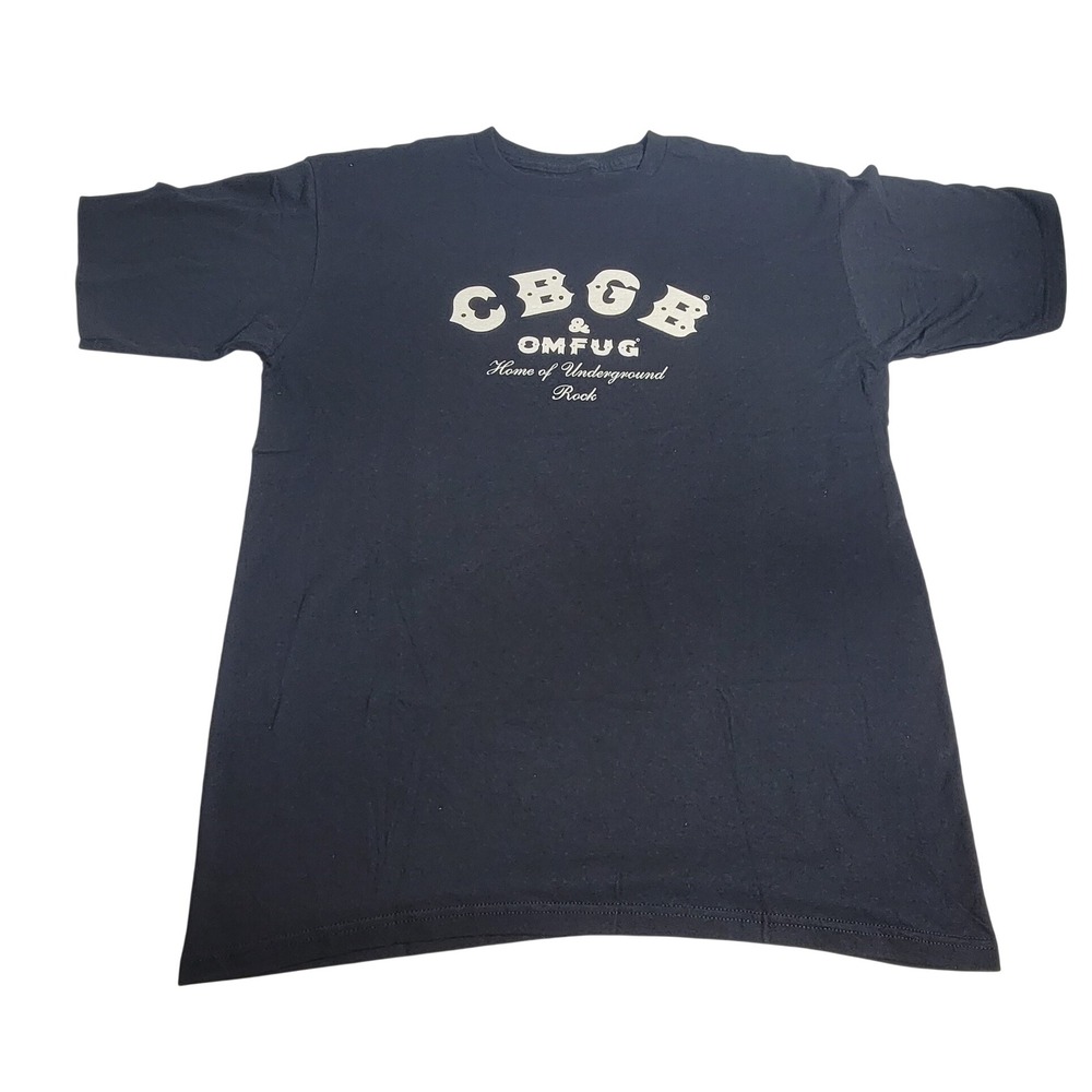 CBGB OMFUG Home of Underground Rock T-Shirt Mens Large Black Graphic Tee NYC